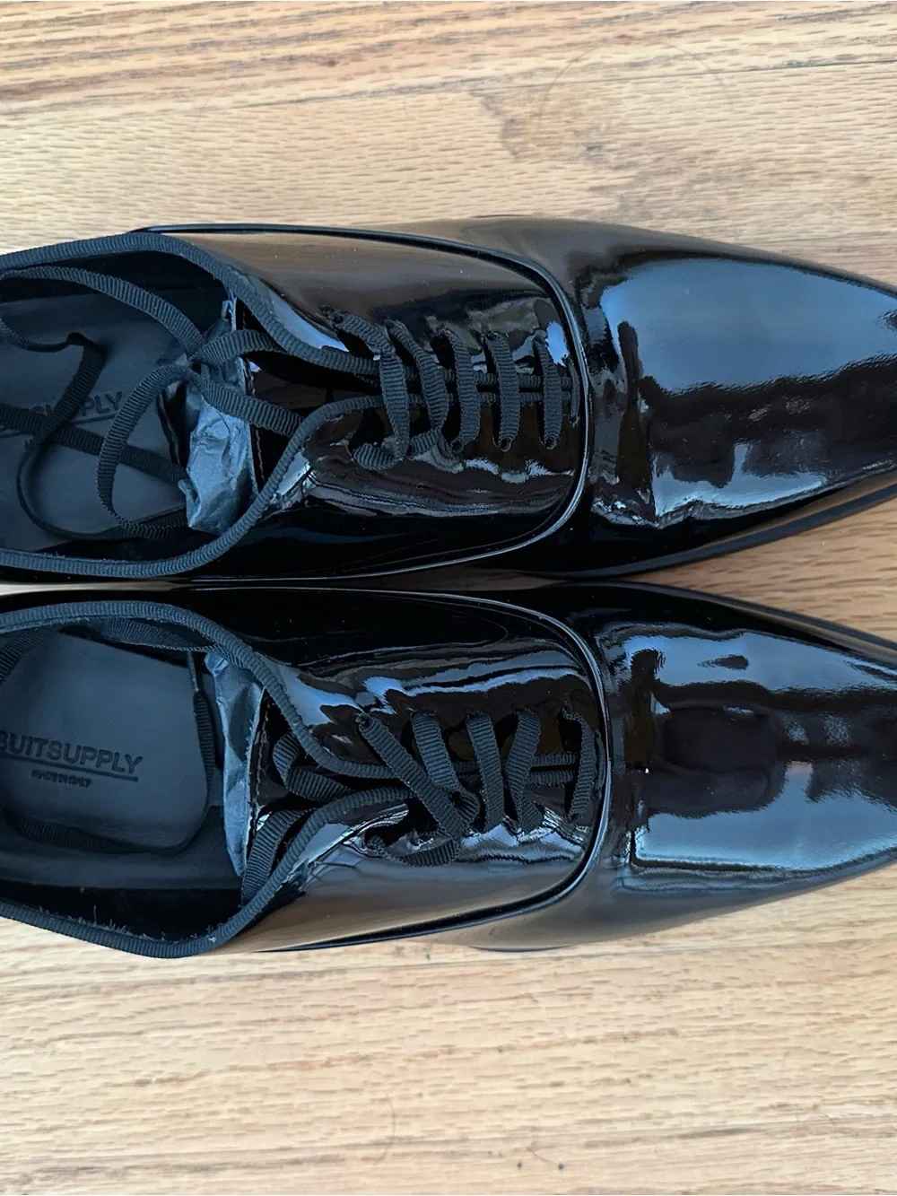 Suitsupply Black Patent Leather Oxfords